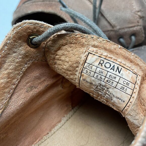 ROAN by Bed Stu 'FENTON' Distressed Leather Shoes! Pecan Beige Suede Sz 9.5 - Picture 12 of 16